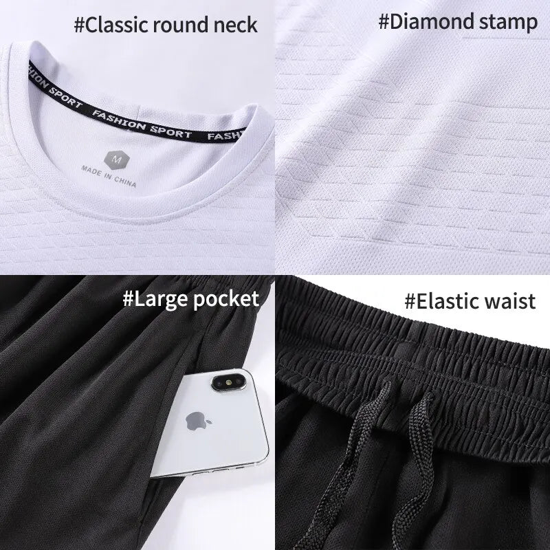 Men Quick-Dry Summer Sports Set