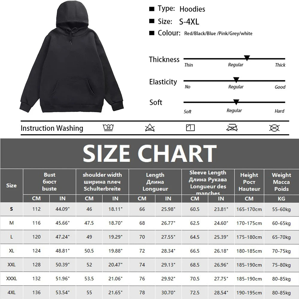 Men's Oversize Hoodie – Solid Black Pullover