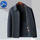 Men Slim Fit Wool Coat Business Jacket