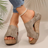 Women Elegant Wedge Sandals Casual Slides