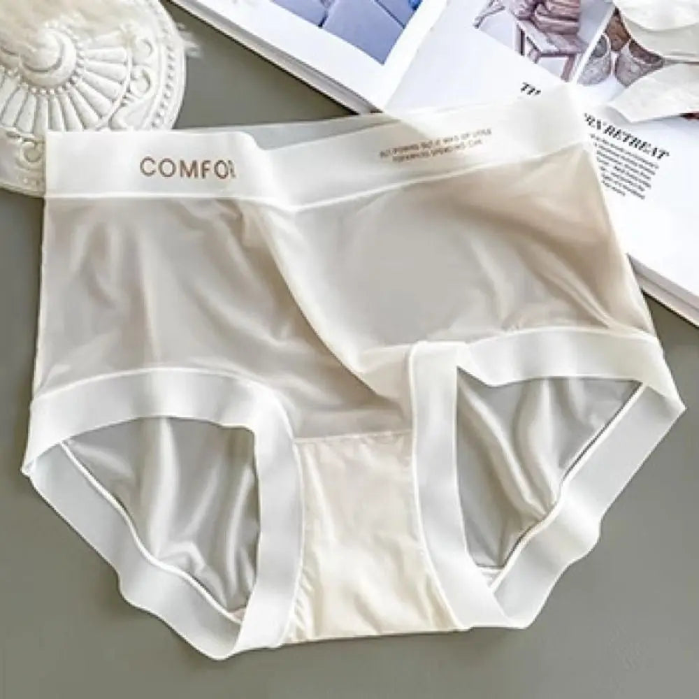 Women Ruffle Ice Silk Panties