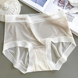 Women Ruffle Ice Silk Panties