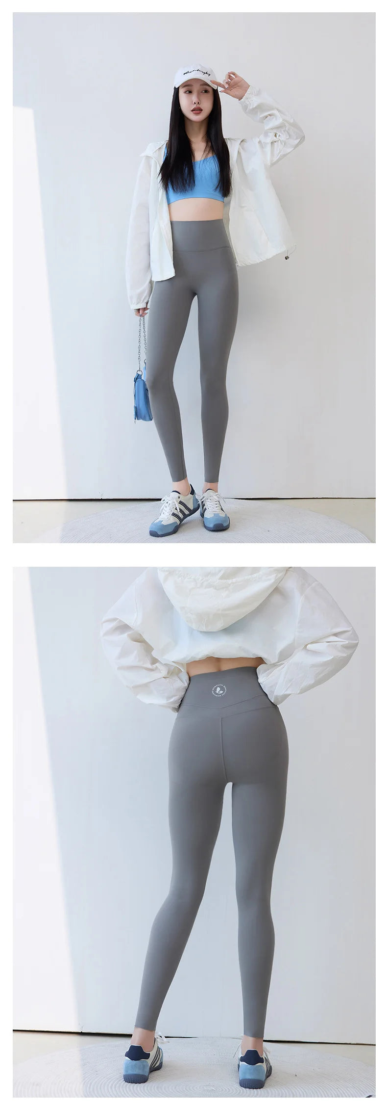 Women High Waist Push Up Sharkskin Leggings