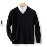 Men's Plus Size Cashmere V-Neck Sweater