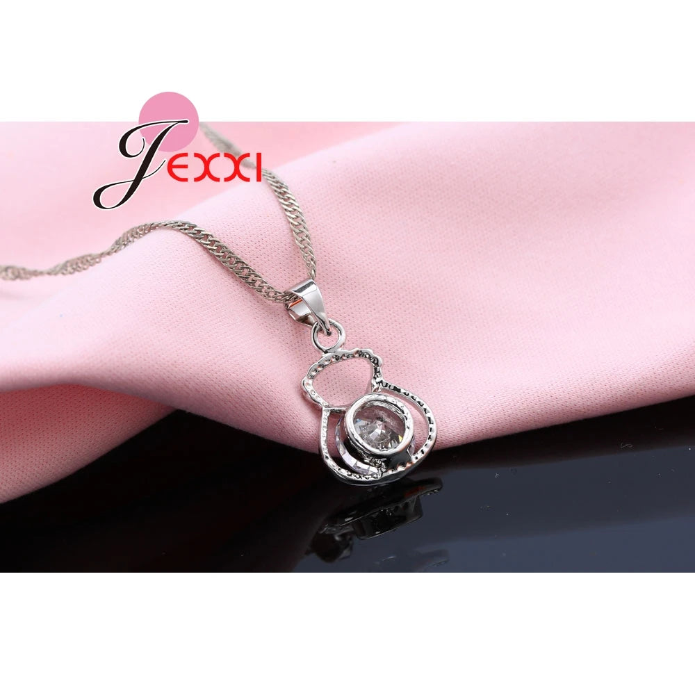 925 Silver Color Jewelry Set