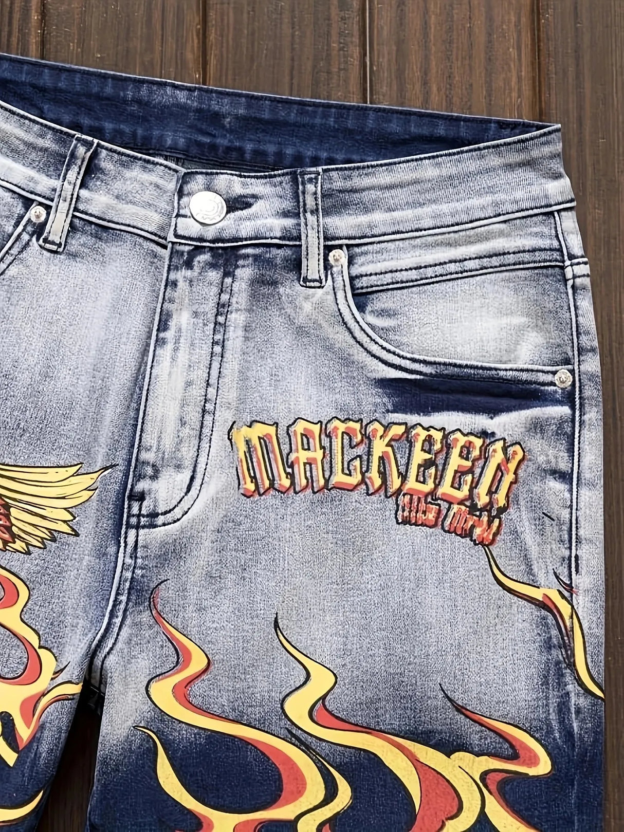 Men Vintage Ripped Jeans