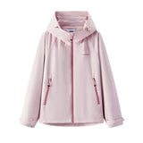 Women's Windproof Raglan Hooded Spring Jacket