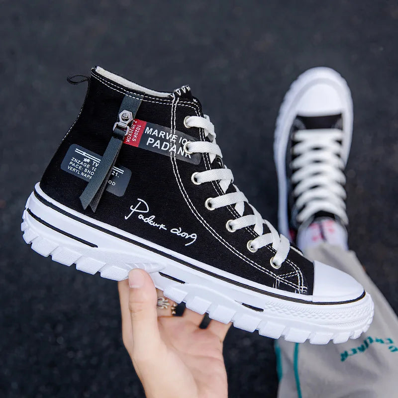 Men’s Breathable Platform Canvas Sneakers