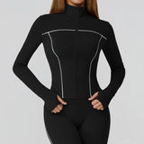 Women Slim Fit Long Sleeve Running Jacket