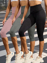 Women 3-Pack High Waist Capri Yoga Leggings