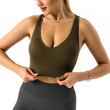 Women Ribbed Galaxy Seamless Sports Bra