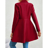 Women Button Lapel Work Coat