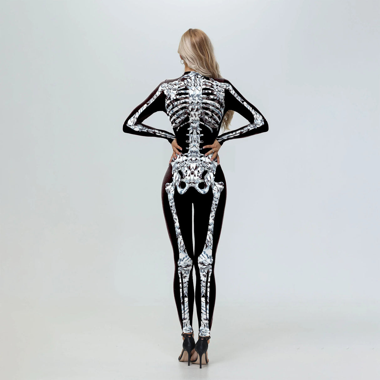 Zombie Skeleton Bodysuit Halloween Jumpsuit Costume