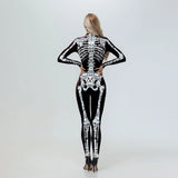 Zombie Skeleton Bodysuit Halloween Jumpsuit Costume