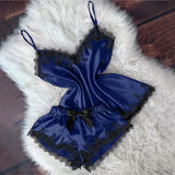 Women Velvet Cami Pajama Set with Bow