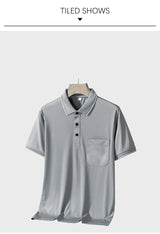 Men Anti-Wrinkle Pocket Polo Shirt