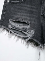 Women High Waist Denim Shorts