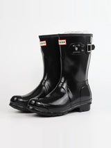 Women Mid Calf Boots Embroidered Leather