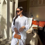 Women Cotton Wide Leg Pant Set