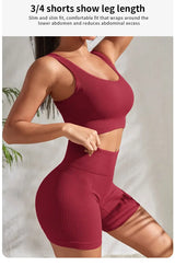 Women Seamless Ribbed Yoga Set