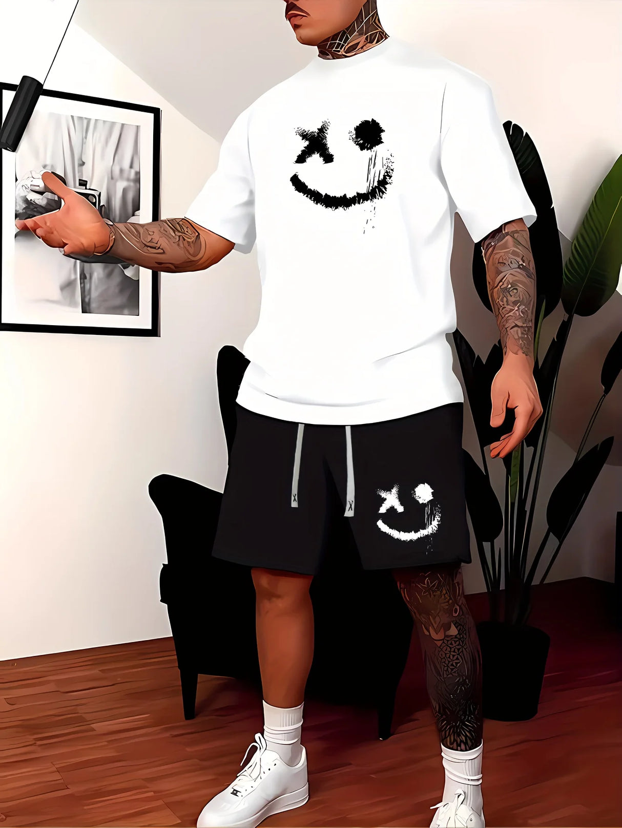 Men Printed Summer Set