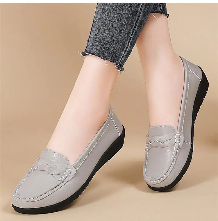 Women Leather Nurse Flats