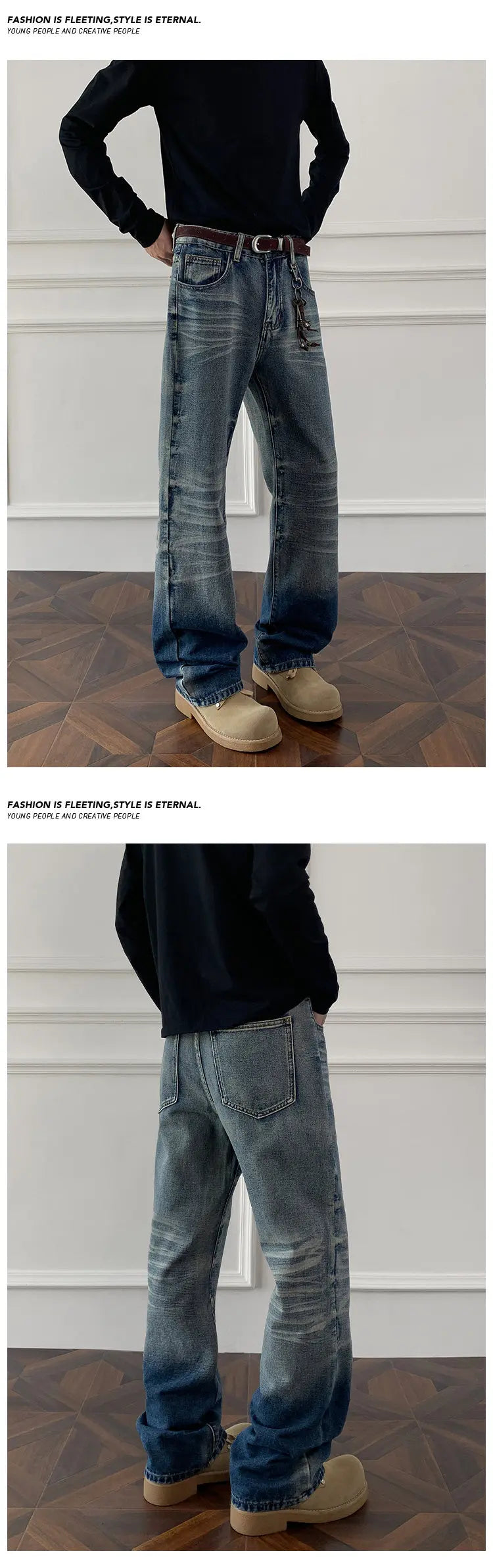 Men's Plus Size Slim Fit Bootcut Jeans