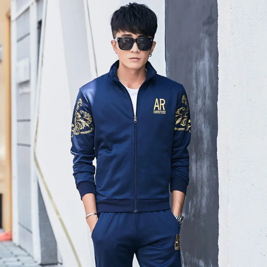 Men’s Plus Size Autumn Tracksuit Set