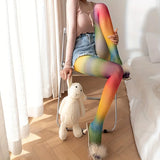 Women Colorblock Pantyhose