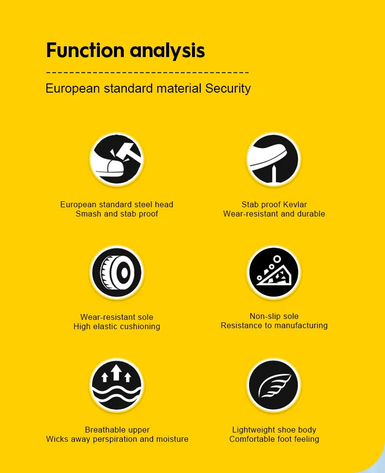 Men Air Cushion Steel Toe Safety Sneakers