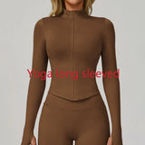 Ribbed Women's Yoga Jacket – Long Sleeve Standing Collar Fitness Top