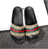 Men Designer Snake Print Slides