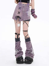 LaceVibe™ – Purple Lace-Up Mini Skirt (Harajuku Aesthetic Skirt)