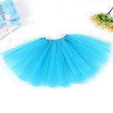 Blue tulle skirt for girls, perfect for parties and dress-up, made with soft materials for comfort and style.