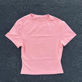 Women's Short Sleeve Yoga Crop Top – Soft Breathable Training Shirt