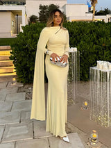 Women Pleated Ribbon Long Dress