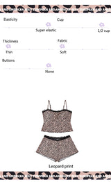 Women Lace Leopard Halter Top