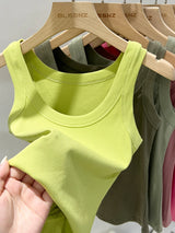 Women Ribbed Round Neck Tank