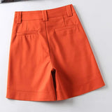 Women's High Waist Linen Shorts