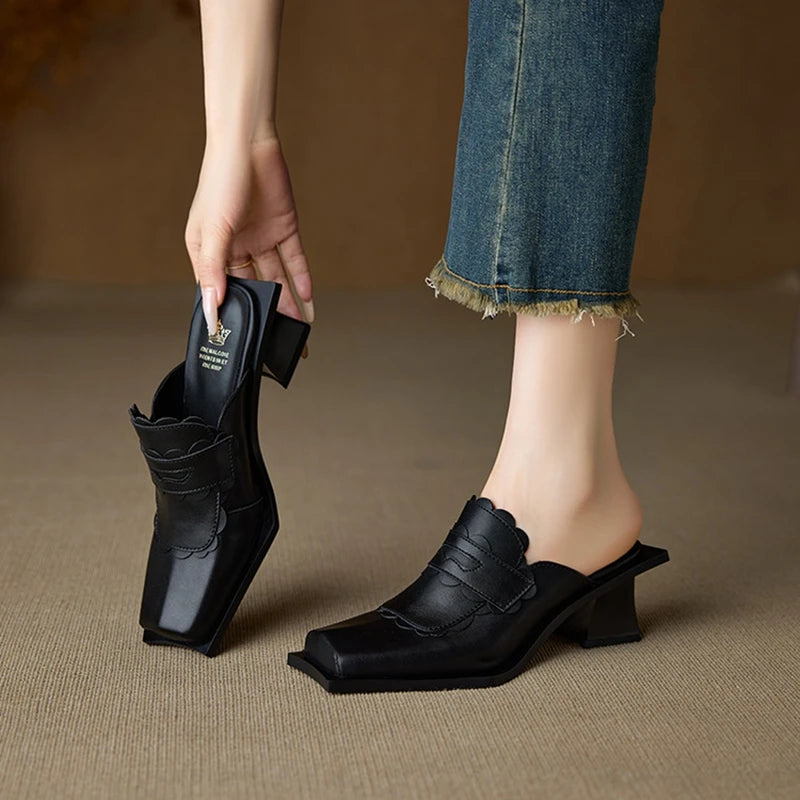 Women Rhinestone Mules Luxury Slippers