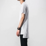 Men Long Hem Streetwear Tee