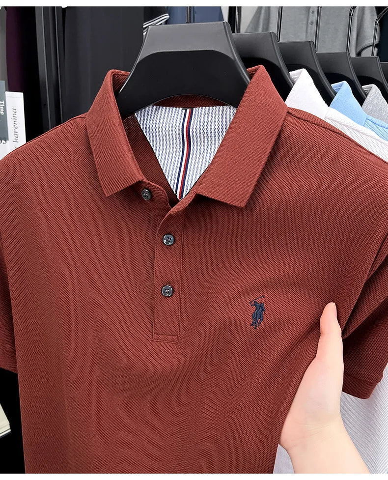 Men Cotton Embroidered Polo Shirt