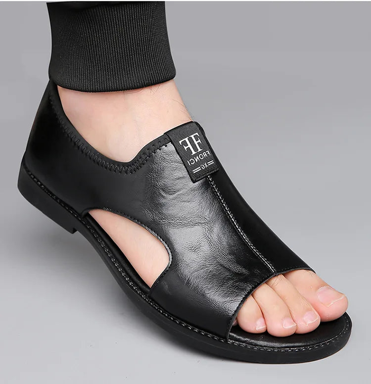 Men’s Leather Summer Beach Sandals 2025