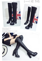 Women Over Knee Boots – 2025 Platform Block Heels