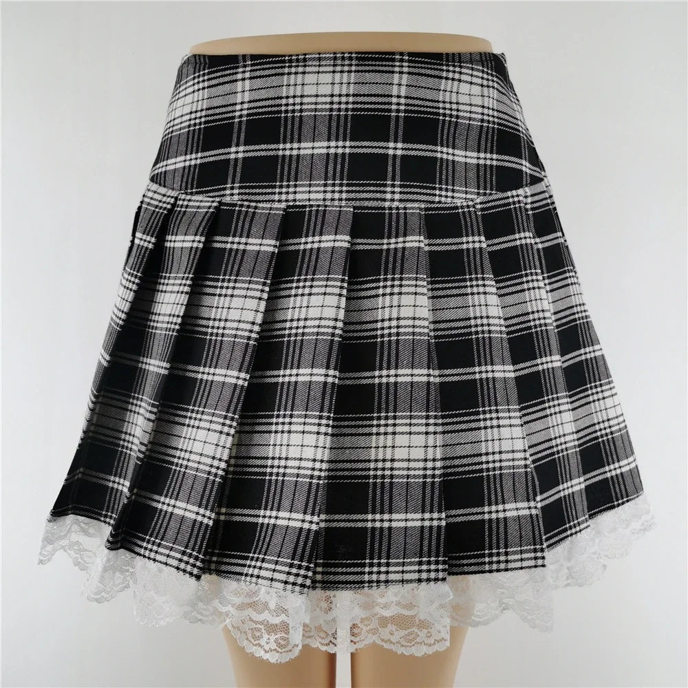 Women Gothic Patchwork Mini Skirt