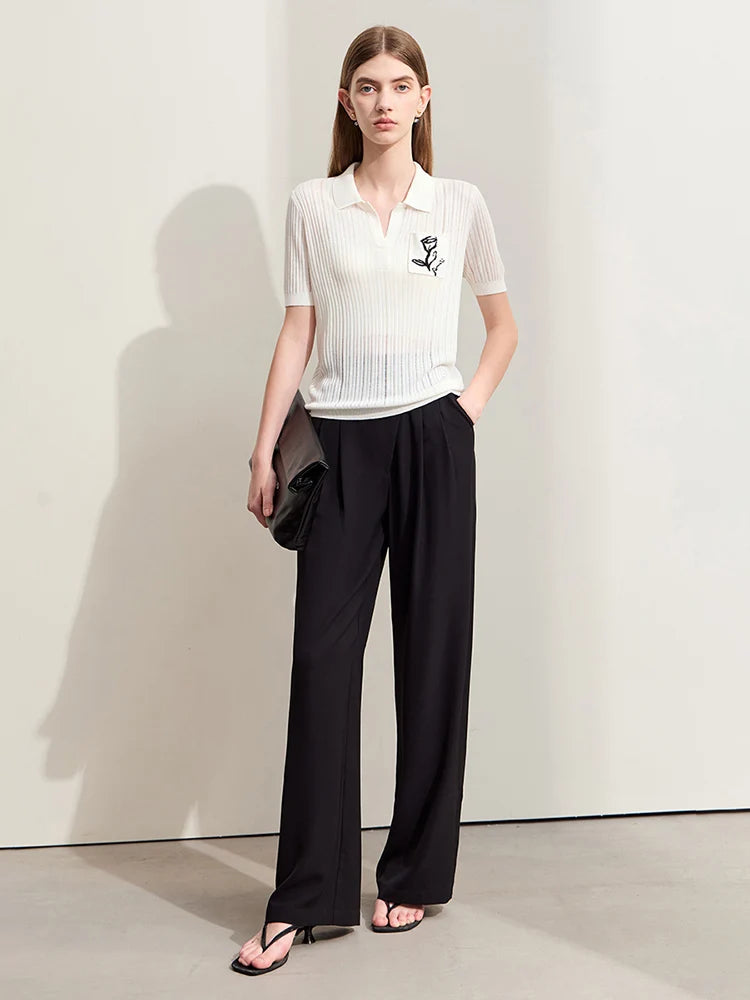 Women's Jacquard Pocket Knit Sweater