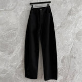 Women Retro Washed Straight Leg Jeans