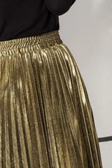 Women Gold Swing Maxi Skirt