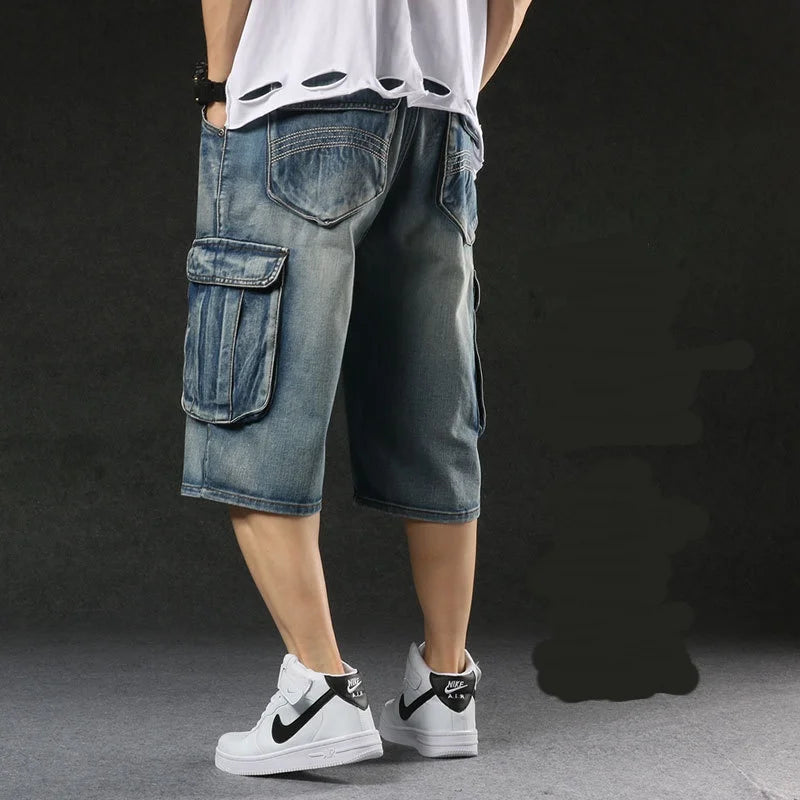 Men's Plus Size Denim Shorts 2025