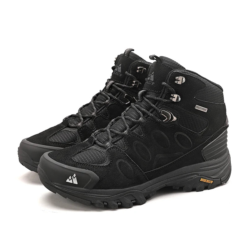 HIKEUP Men High Top Outdoor Hiking Boots